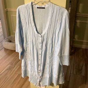 Gretty Ziegler top - size M - light blue - like new